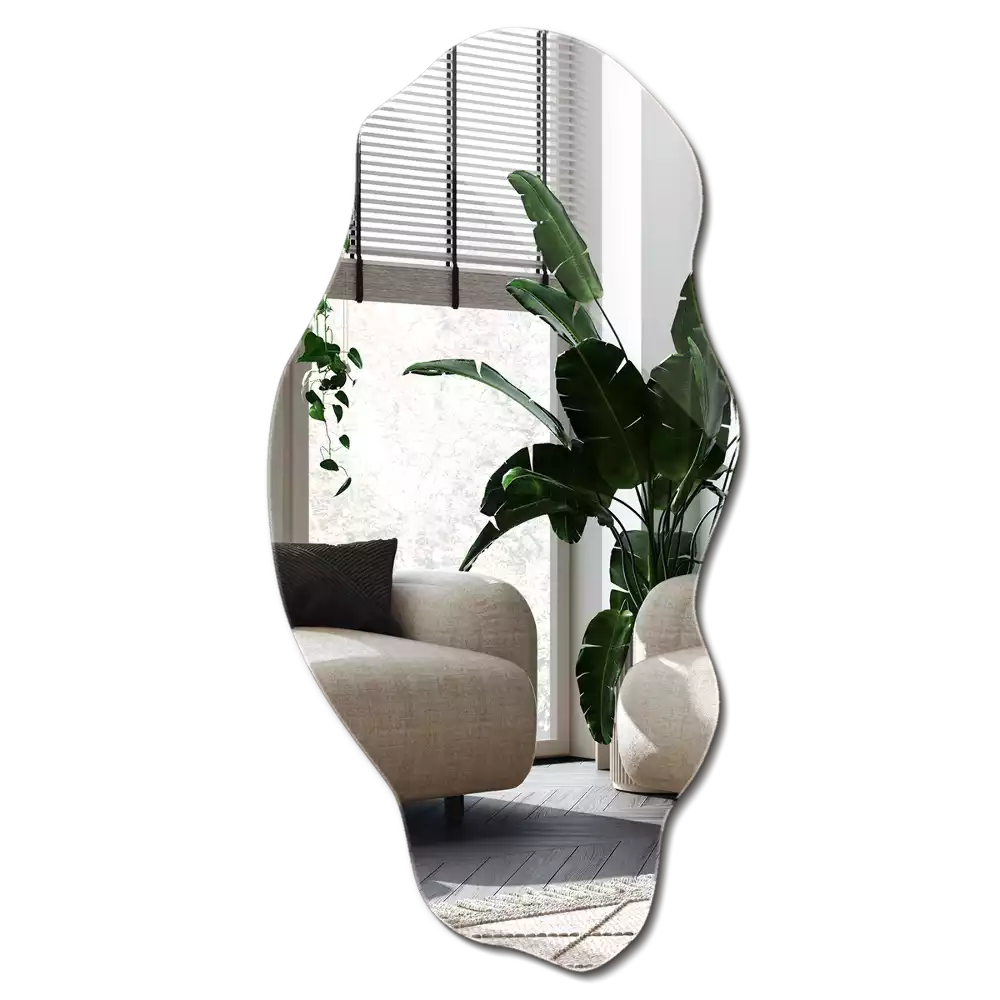 Odd shaped mirror wall original decoration