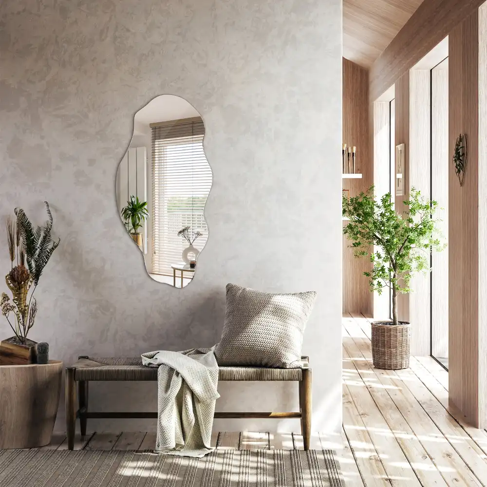 Odd shaped mirror wall original decoration