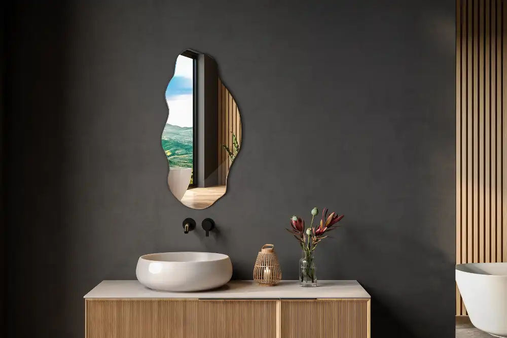 Odd shaped mirror wall original decoration