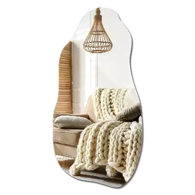 Organic shape mirror stain hanging