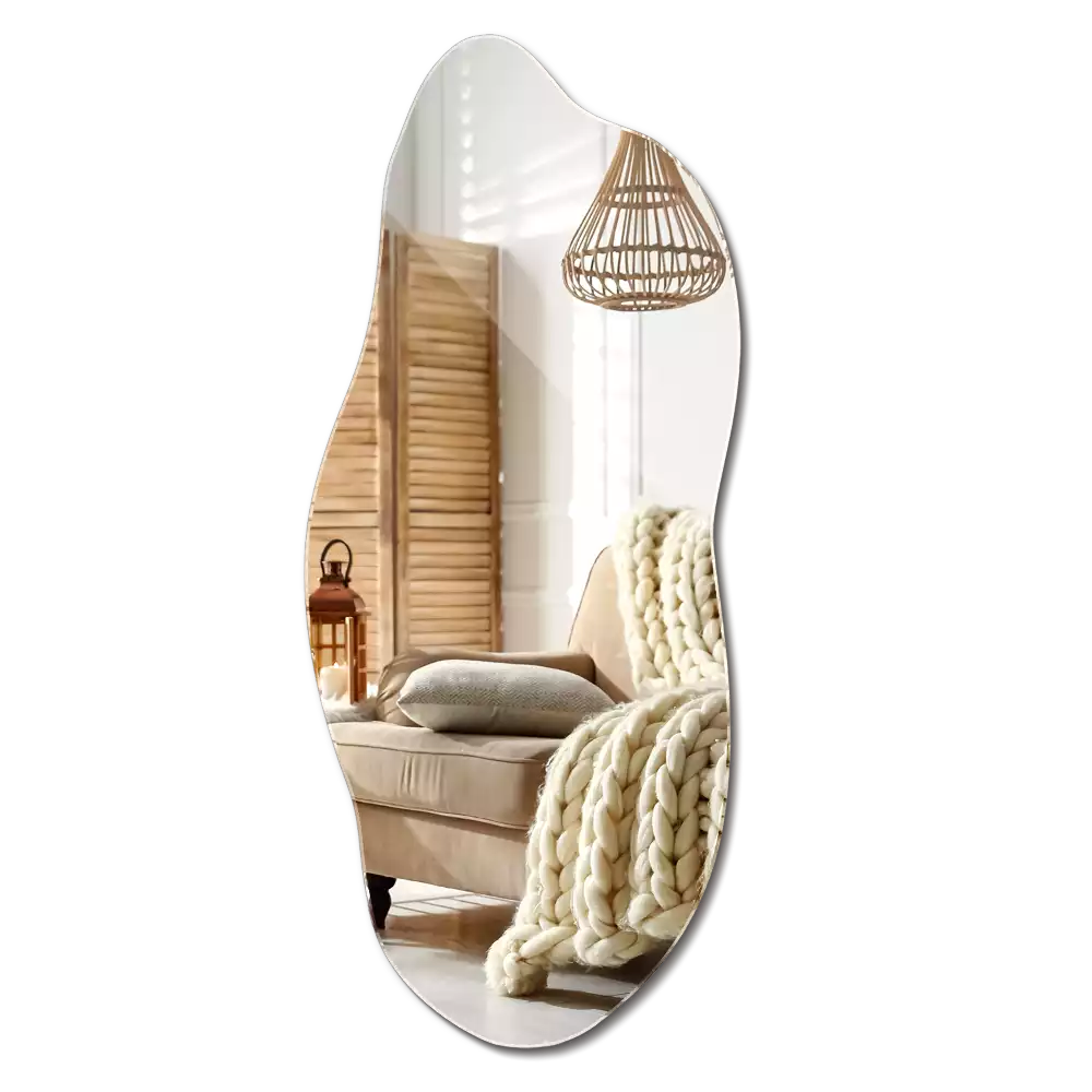 Organic shaped mirror an impressive addition