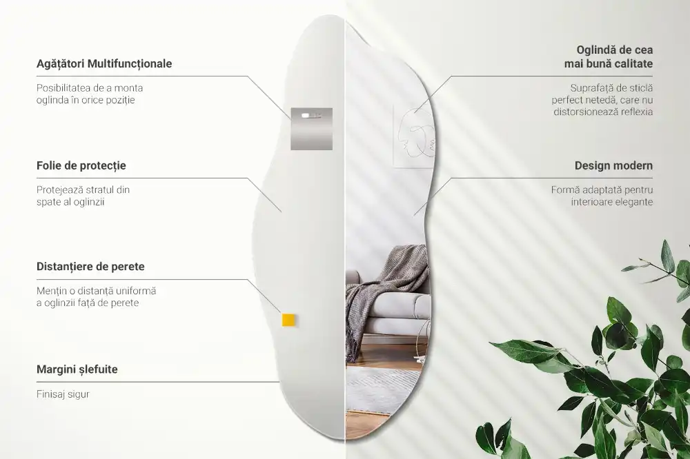 Organic shaped mirror an impressive addition