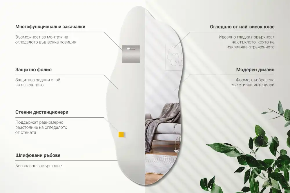 Organic shaped mirror an impressive addition