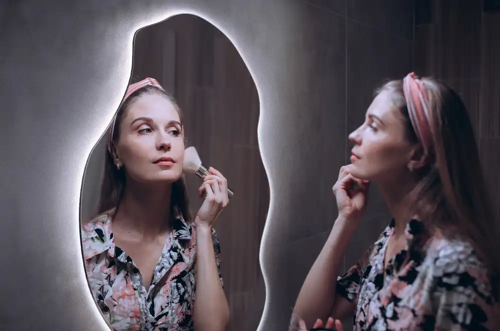 Unusual shaped mirror LED illuminated spot