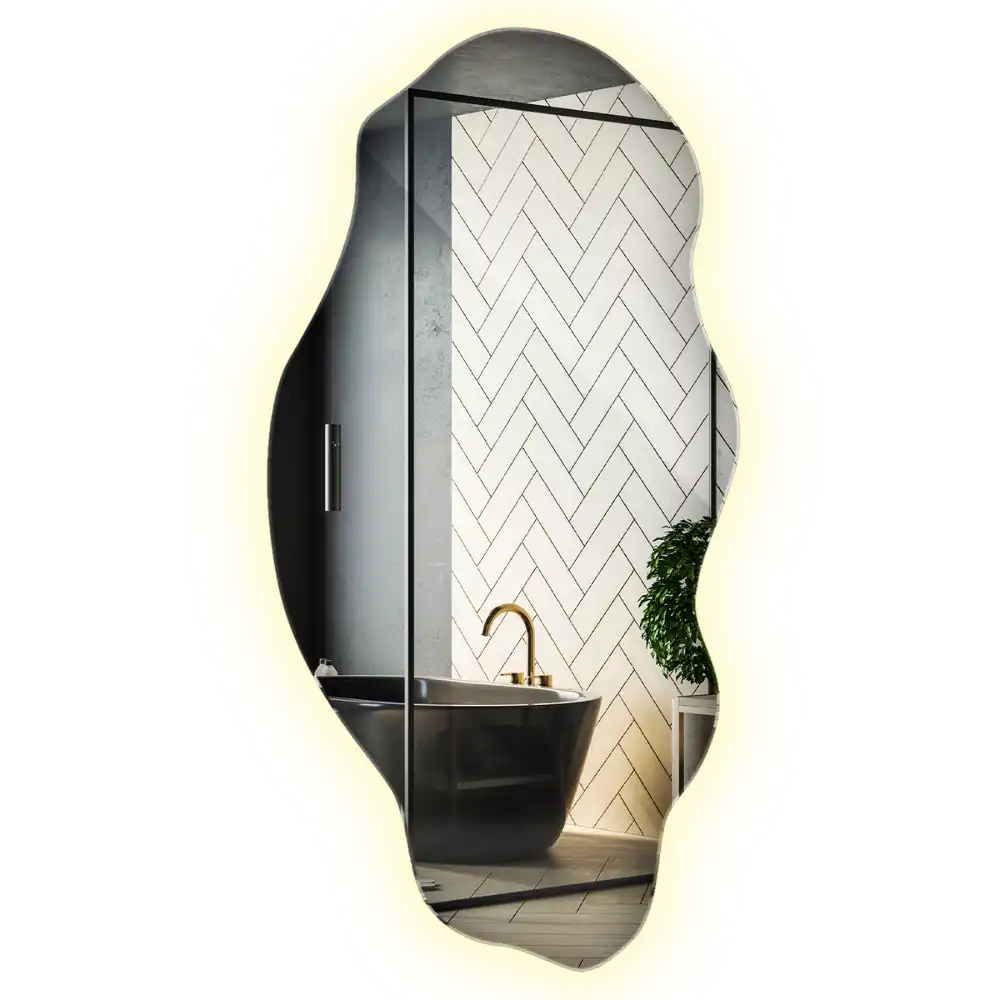 Unusual shaped mirror LED illuminated spot