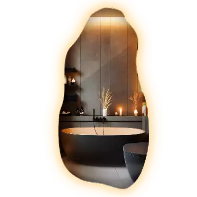 Organic mirror with led lights stylish