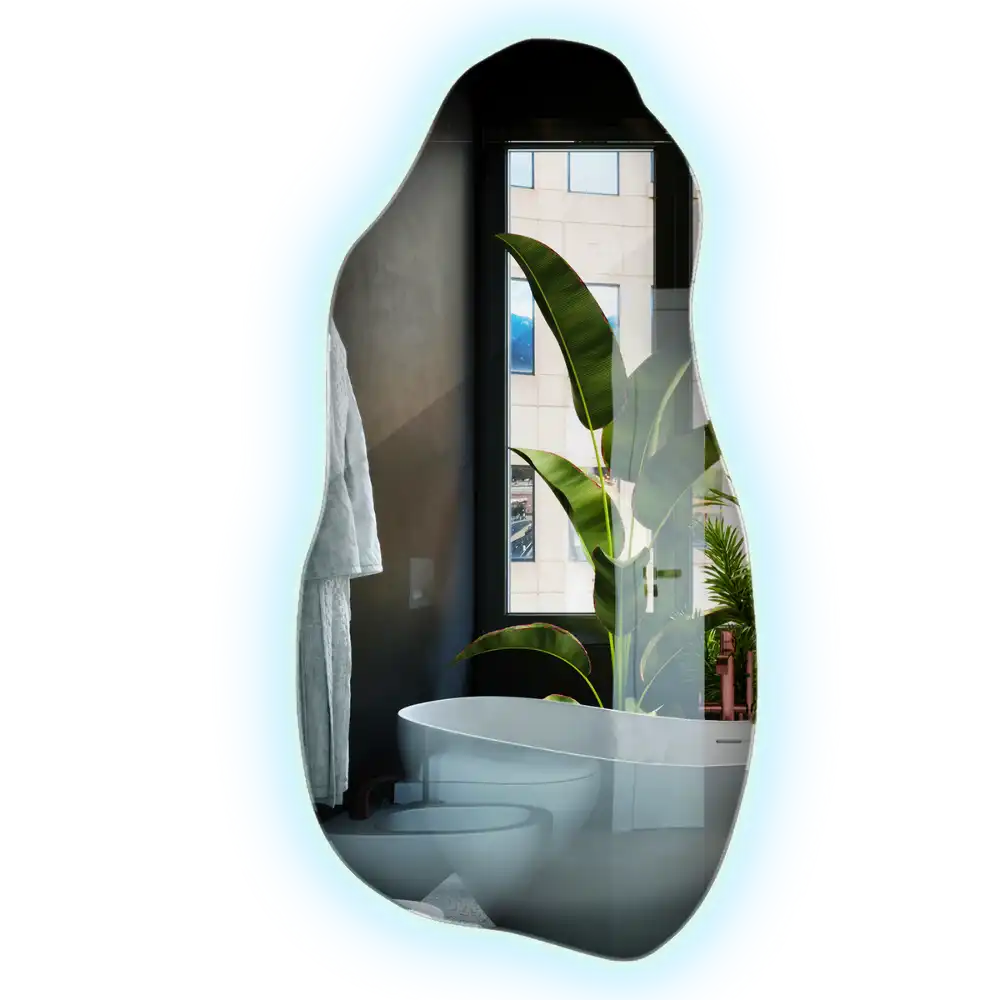 Organic mirror with led lights stylish