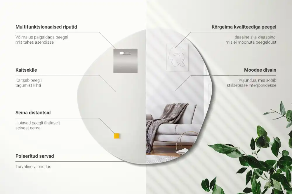 Irregular mirror cloud-shaped mirror