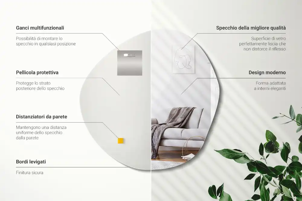 Irregular mirror cloud-shaped mirror