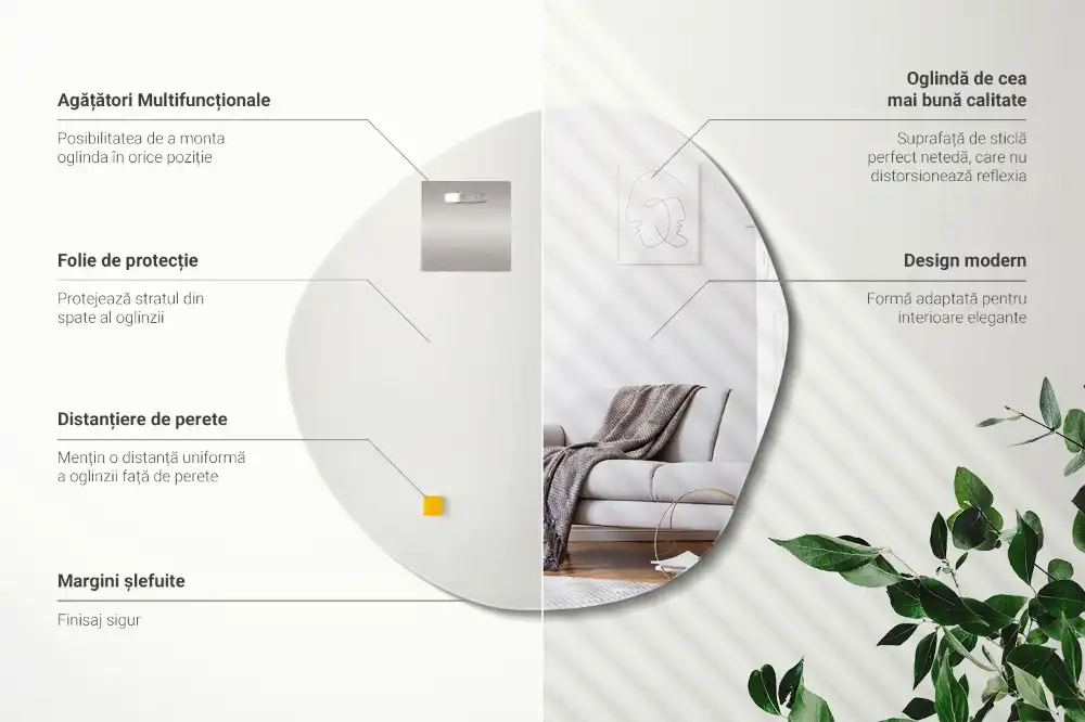 Irregular mirror cloud-shaped mirror