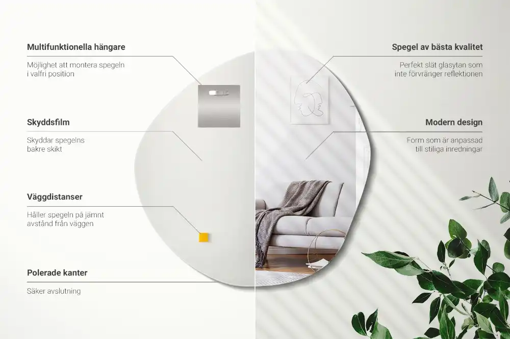 Irregular mirror cloud-shaped mirror