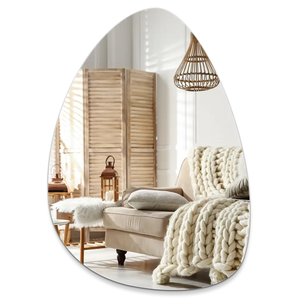 Organic egg-shaped mirror