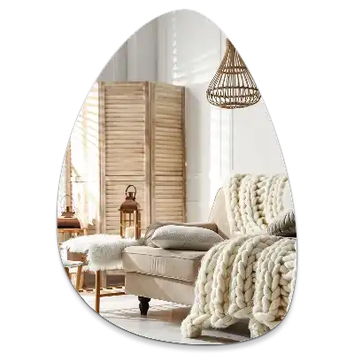 Organic egg-shaped mirror