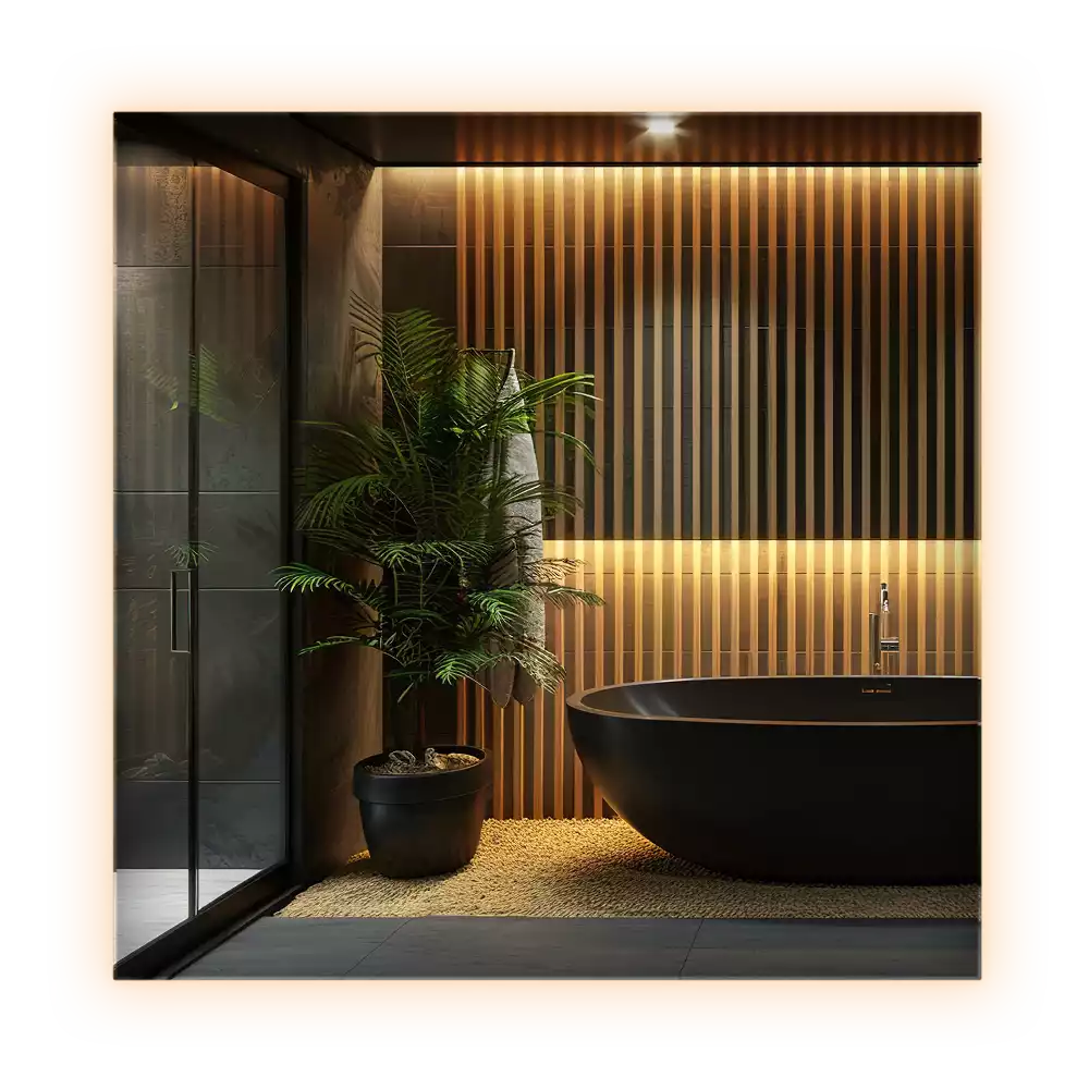 LED light mirror modern