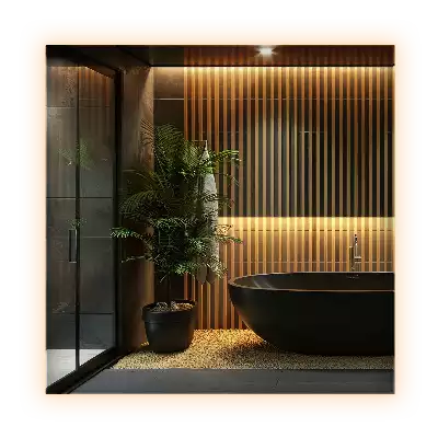 LED light mirror modern