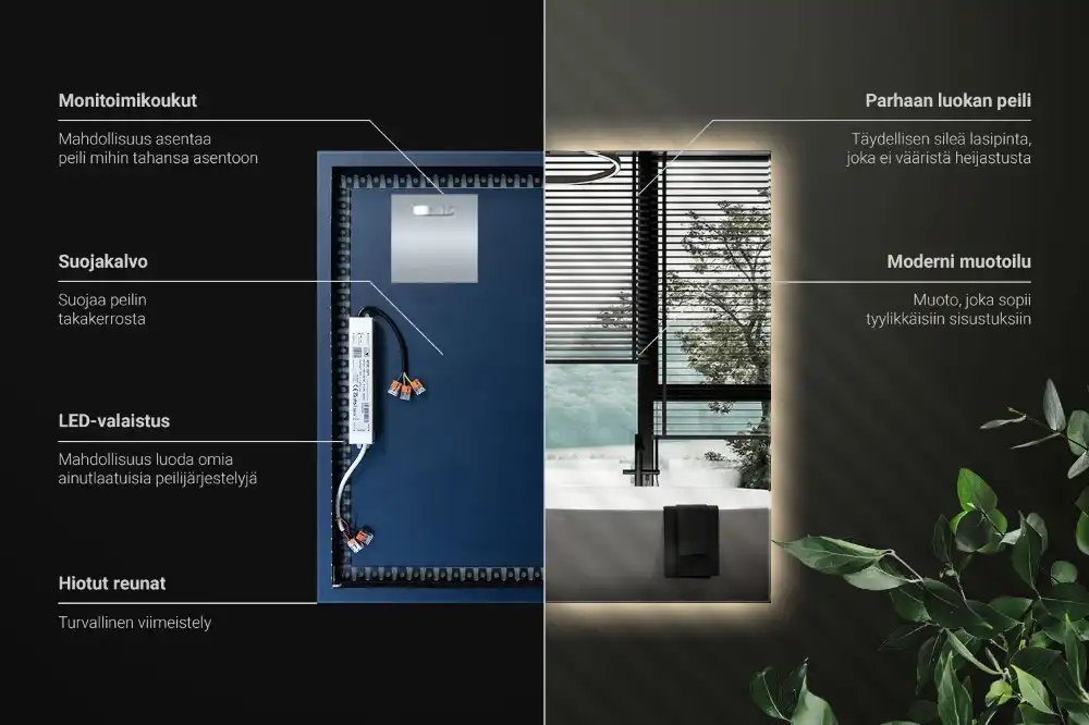 LED light mirror modern