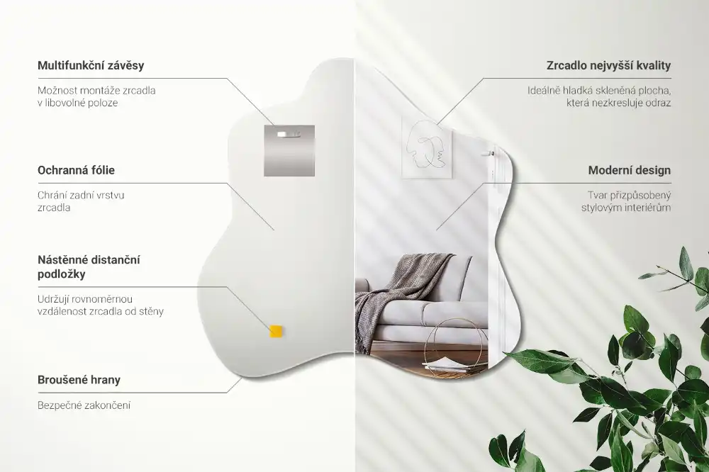 Irregular mirror splash