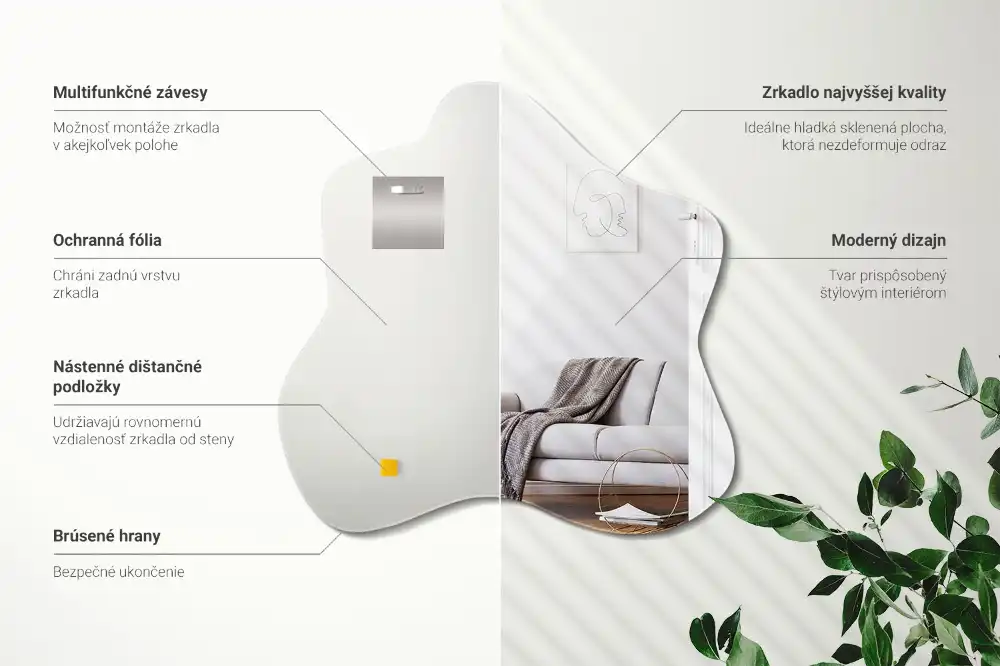 Irregular mirror splash