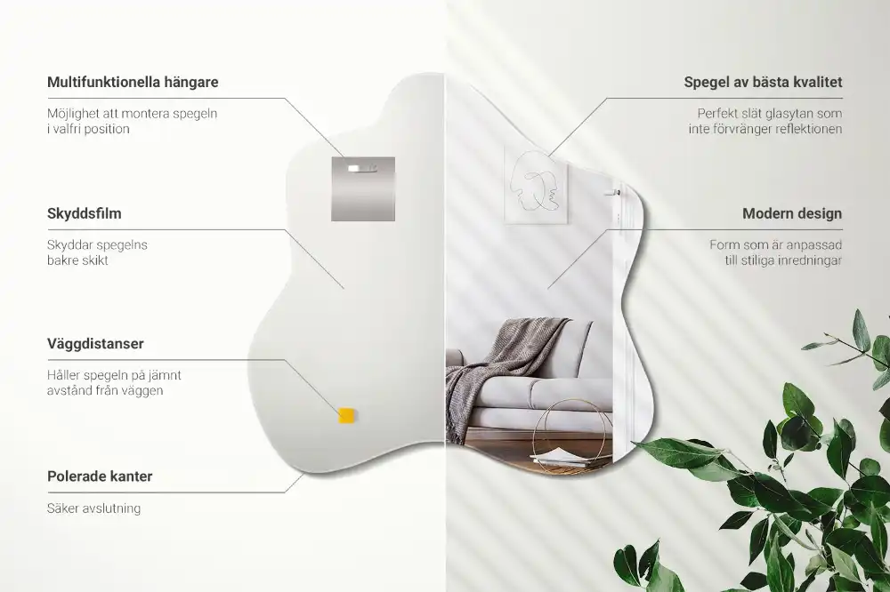 Irregular mirror splash