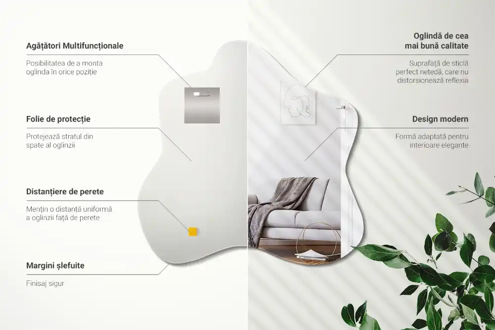 Irregular mirror splash