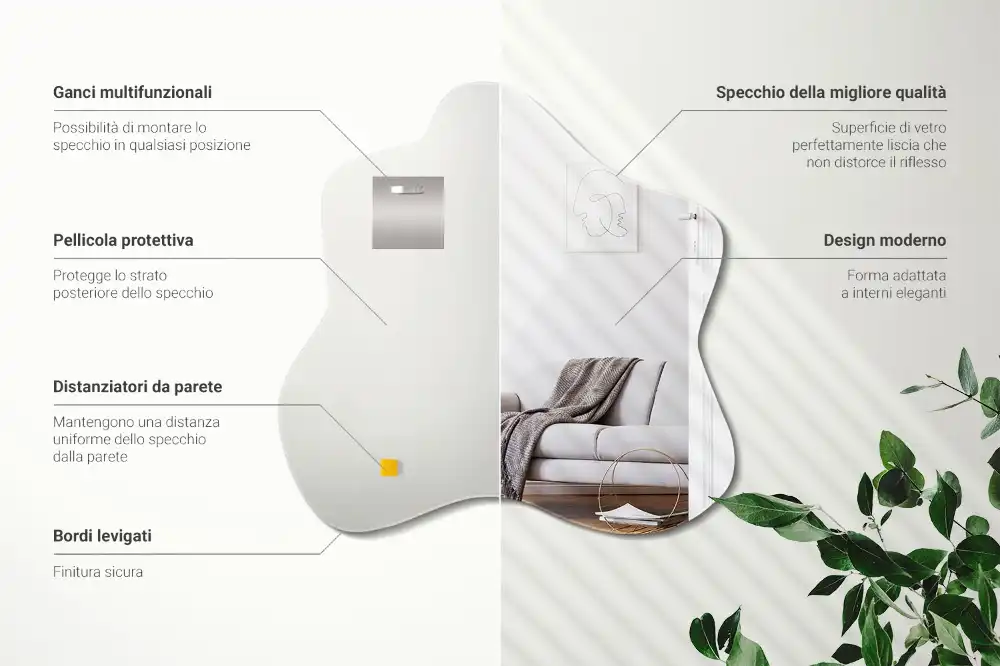 Irregular mirror splash