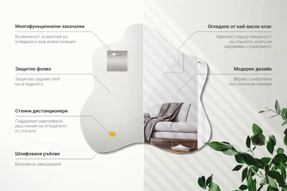 Irregular mirror splash