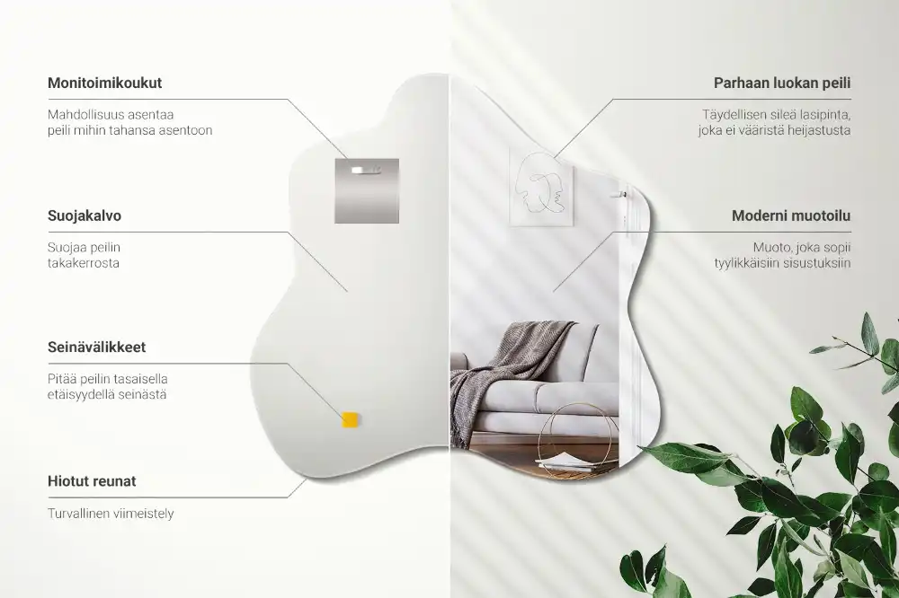 Irregular mirror splash