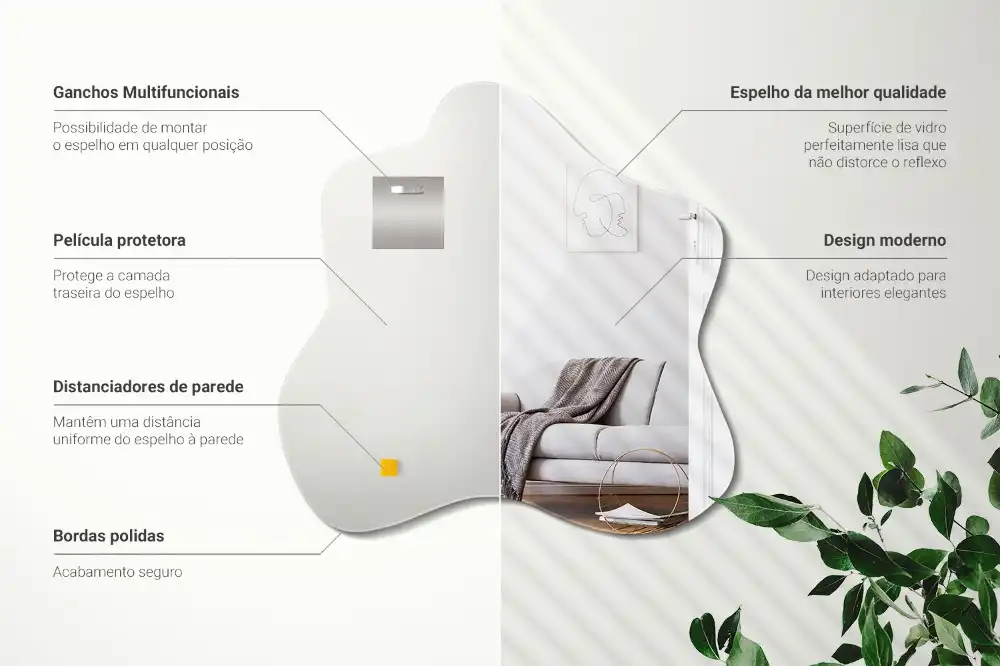 Irregular mirror splash