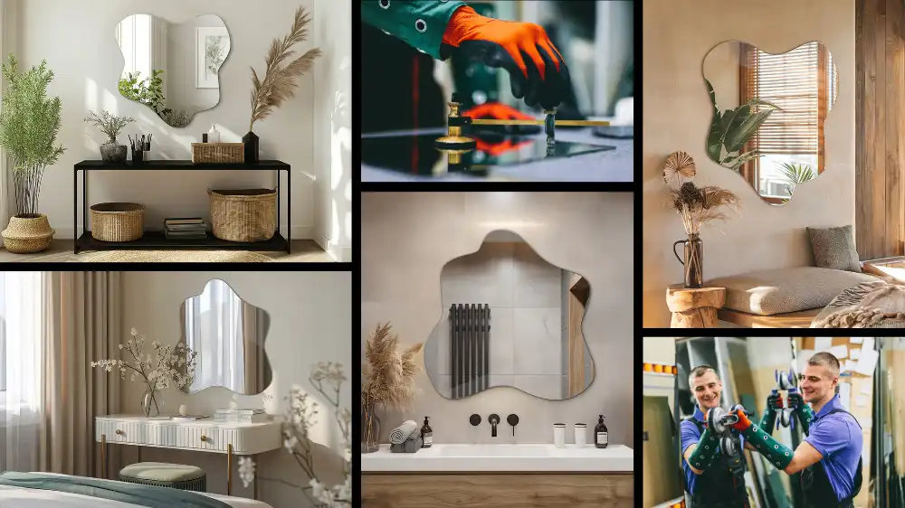 Irregular mirror splash