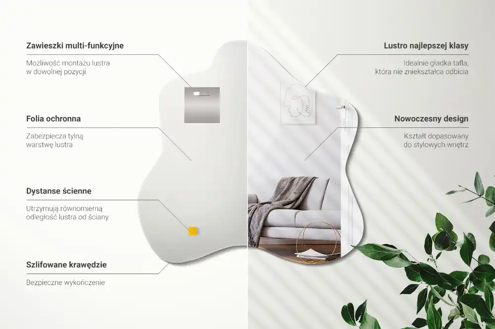 Irregular mirror splash