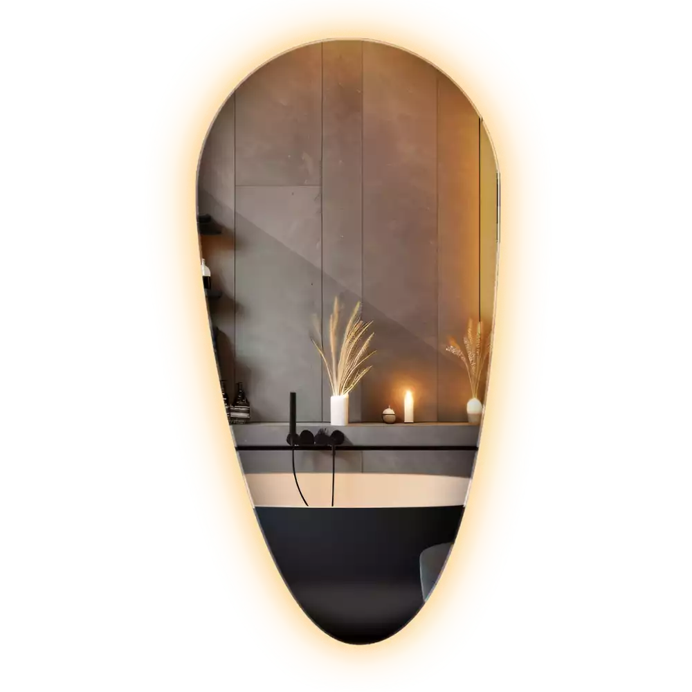 Teardrop led mirror unique