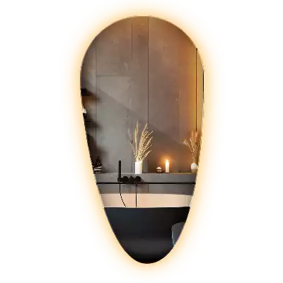 Teardrop led mirror unique