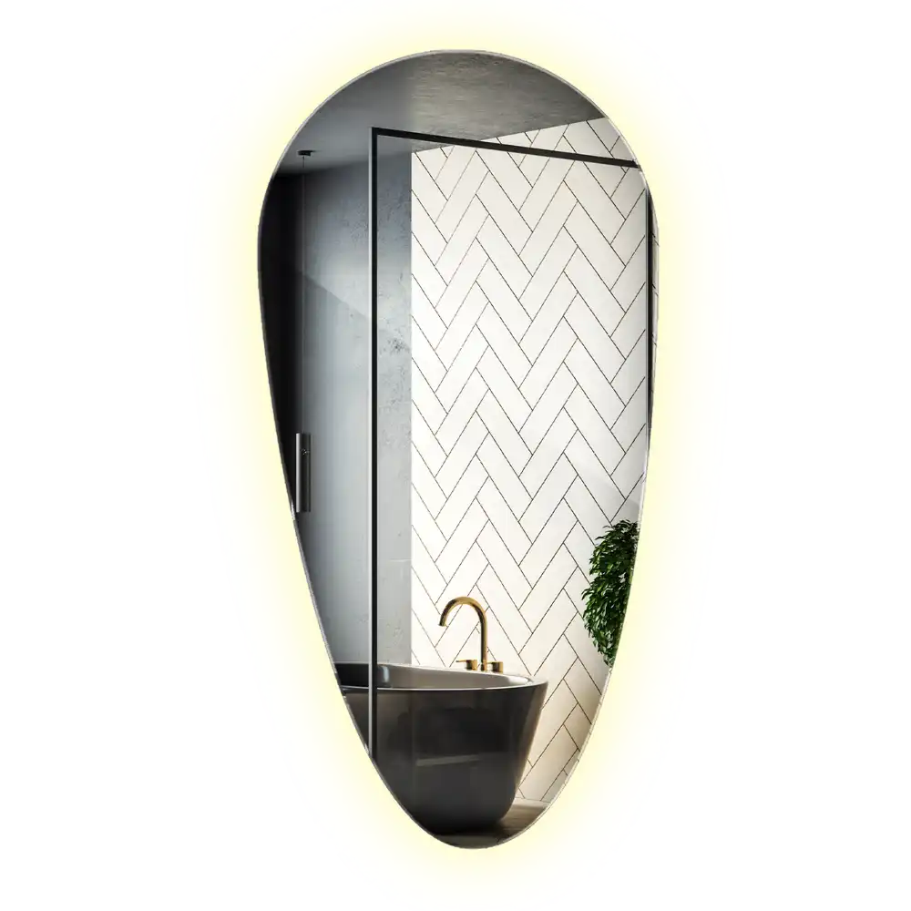 Teardrop led mirror unique