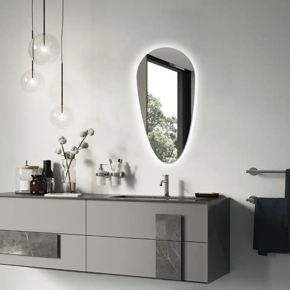 Teardrop led mirror unique