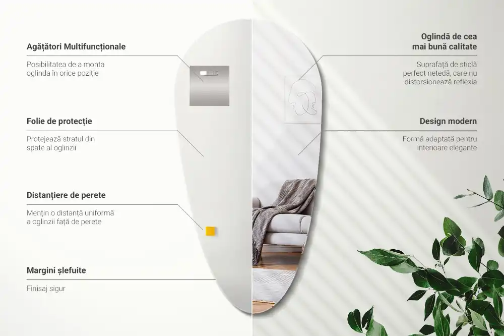 Drop shape mirror irregular