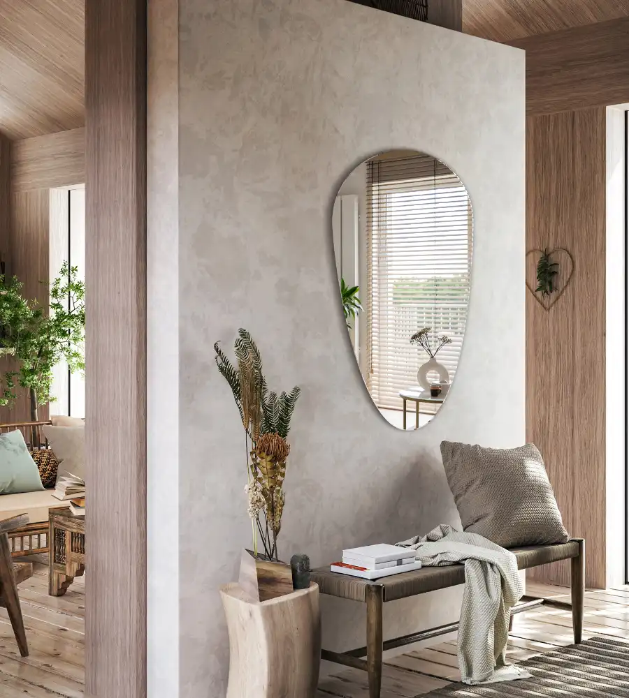 Drop shape mirror irregular