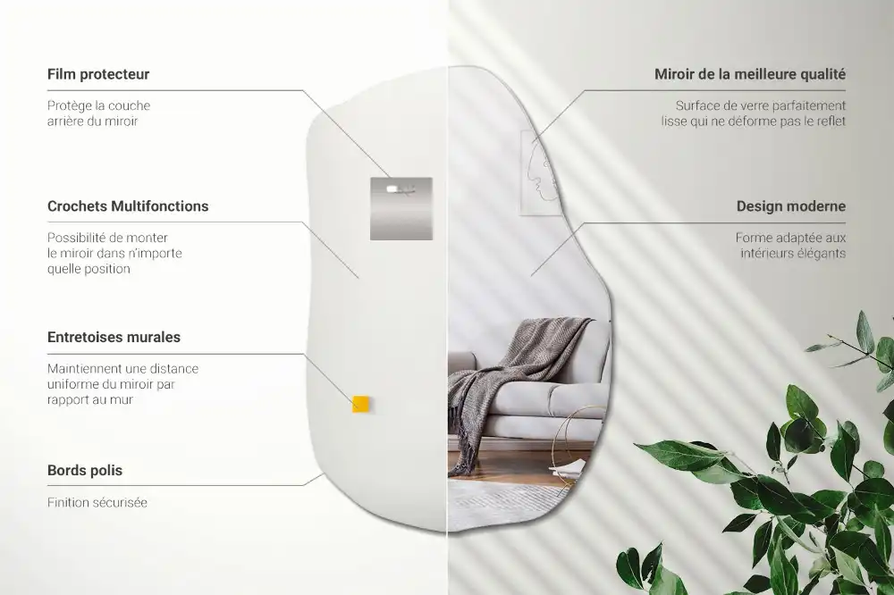 Unusual shaped mirror unique