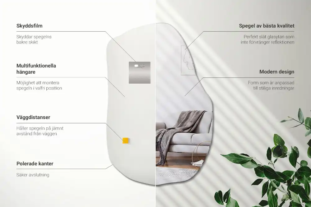 Unusual shaped mirror unique