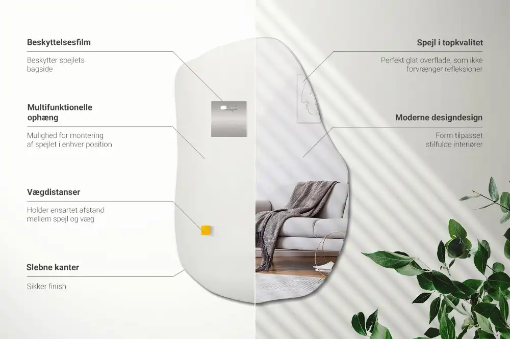 Unusual shaped mirror unique