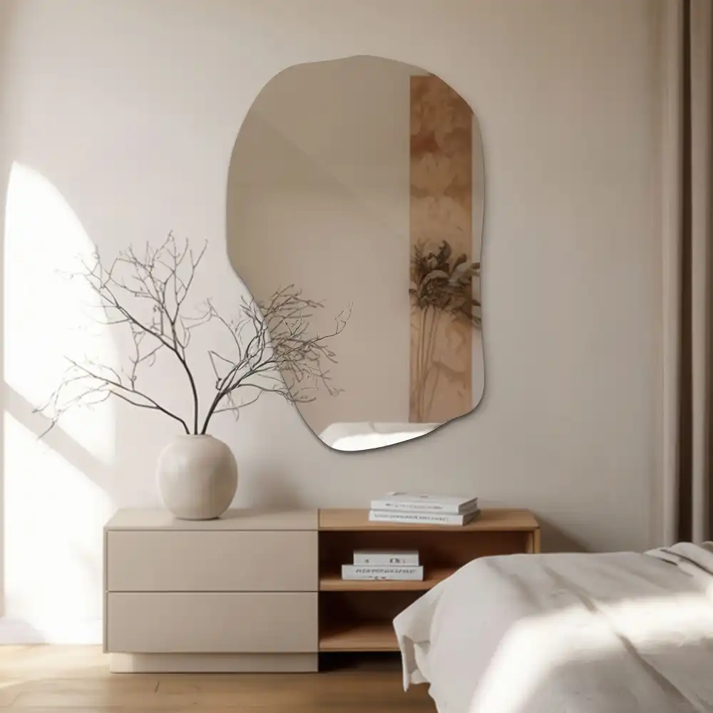 Unusual shaped mirror unique