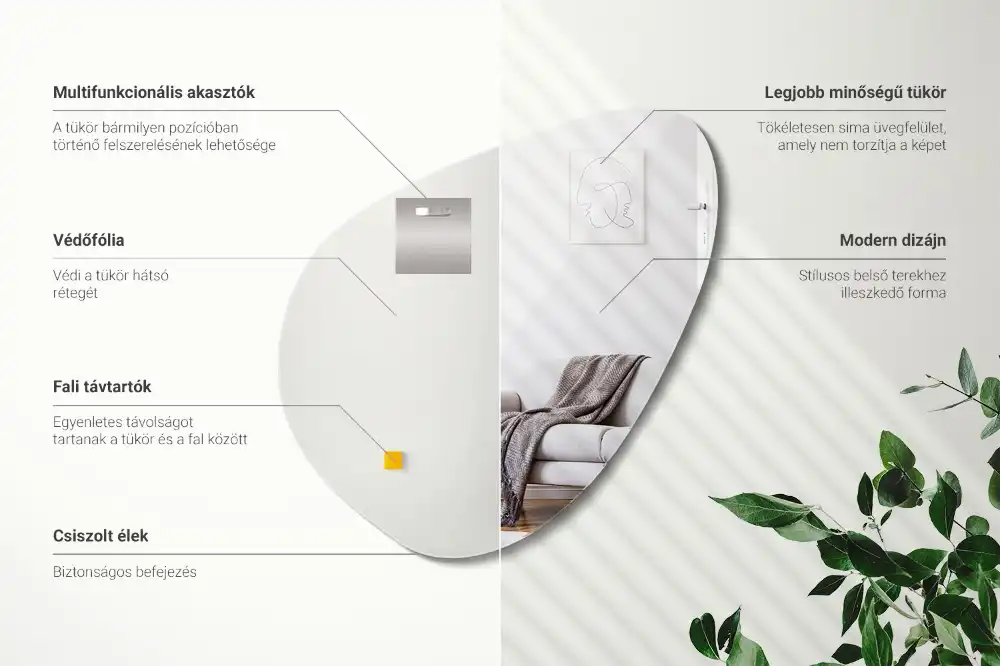 Organic mirror decorative wall