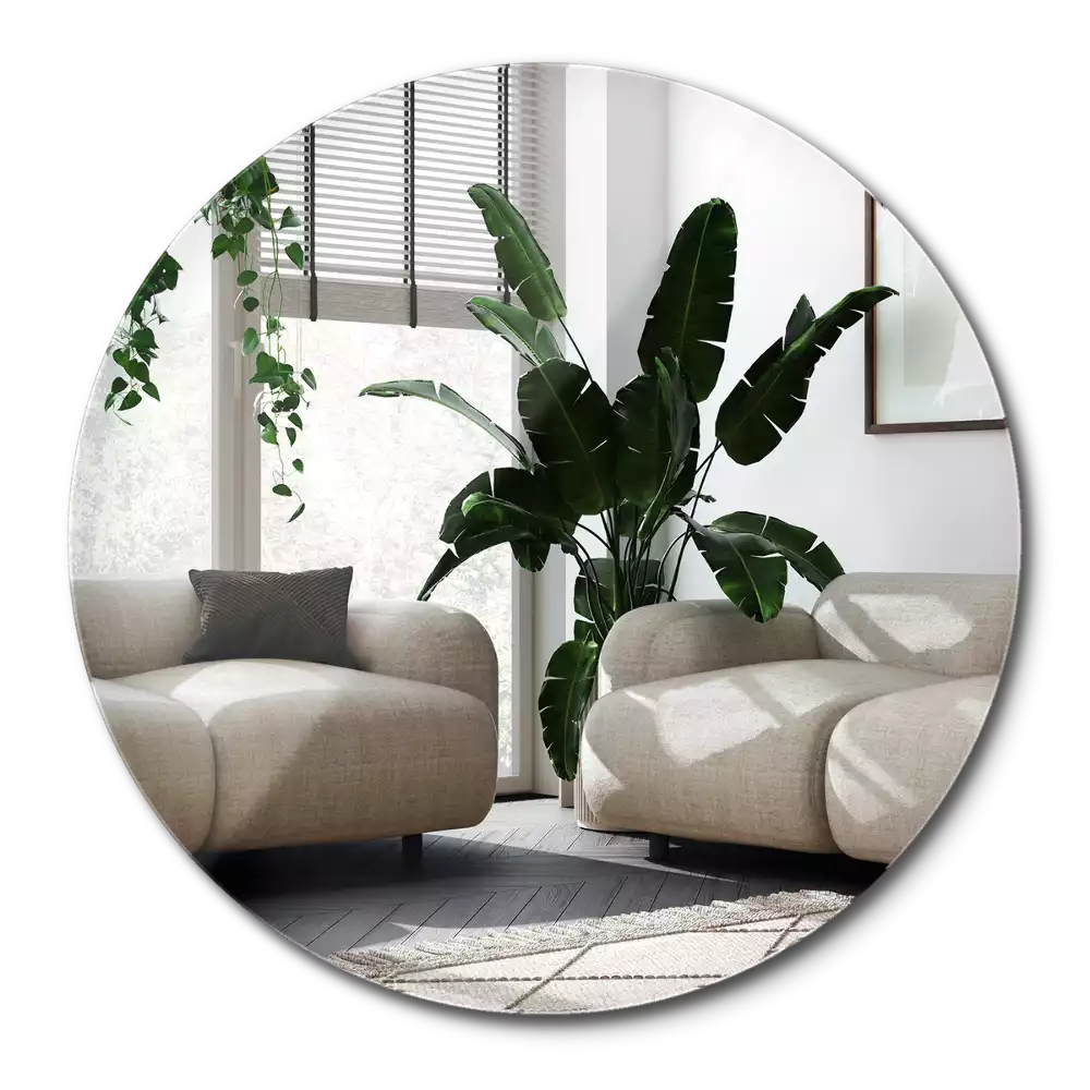 Round decorative mirror without frame