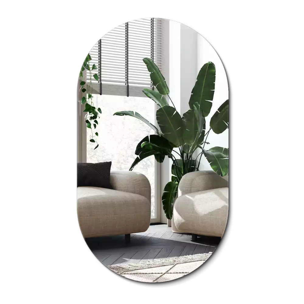 Oval full length mirror classic hanging
