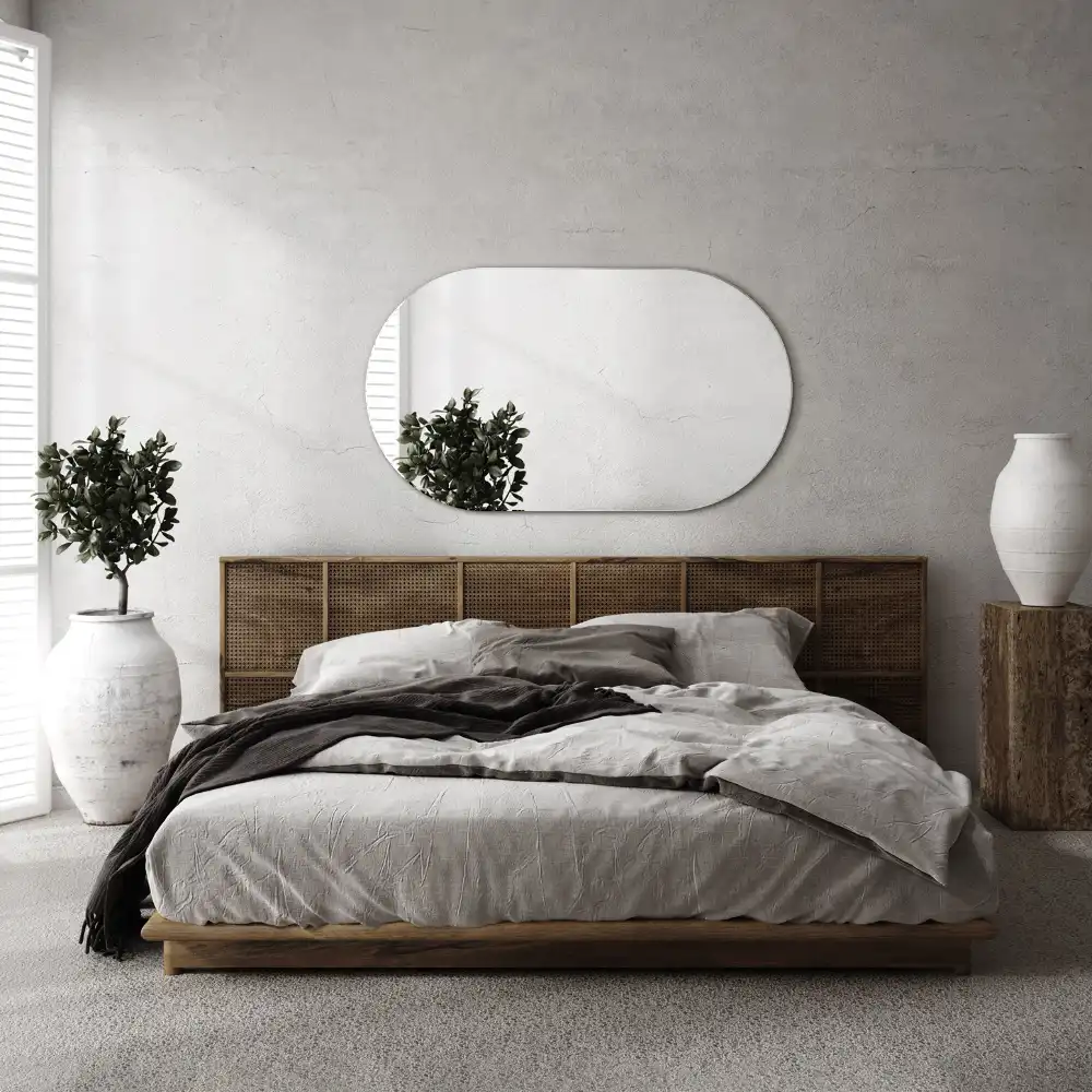 Oval full length mirror classic hanging