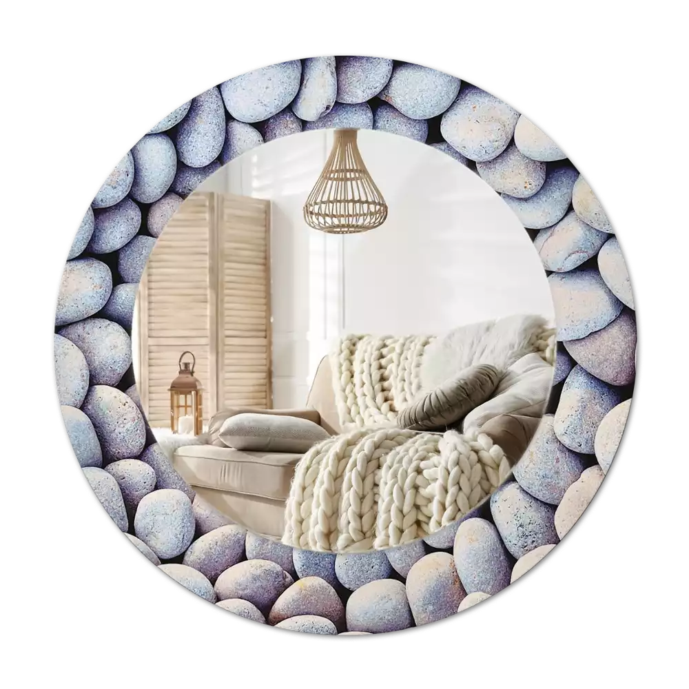 Round decorative mirror Sea stones circle