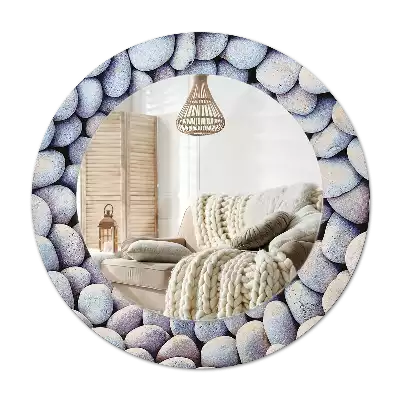 Round decorative mirror Sea stones circle