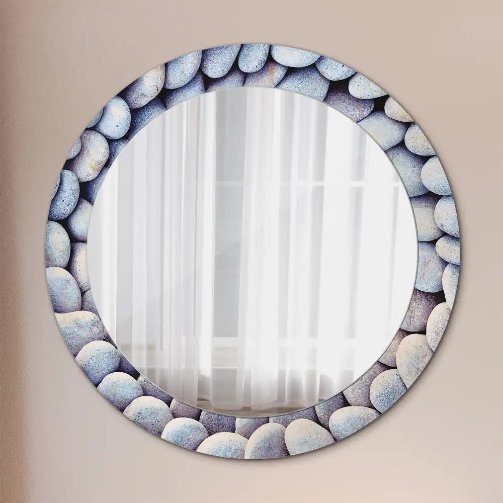 Round decorative mirror Sea stones circle