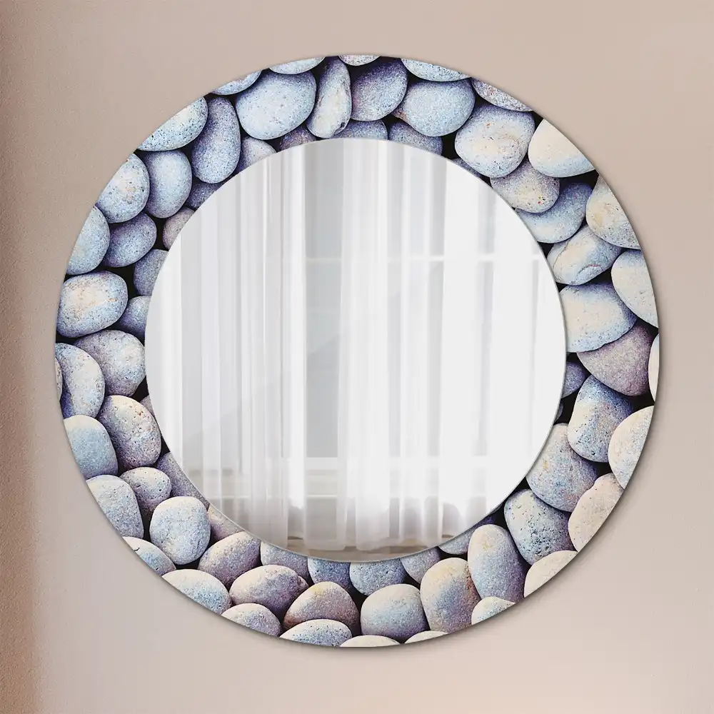 Round decorative mirror Sea stones circle