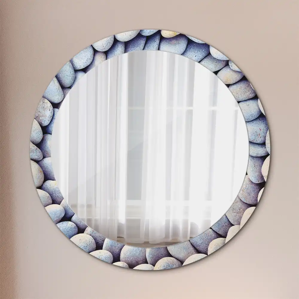 Round decorative mirror Sea stones circle