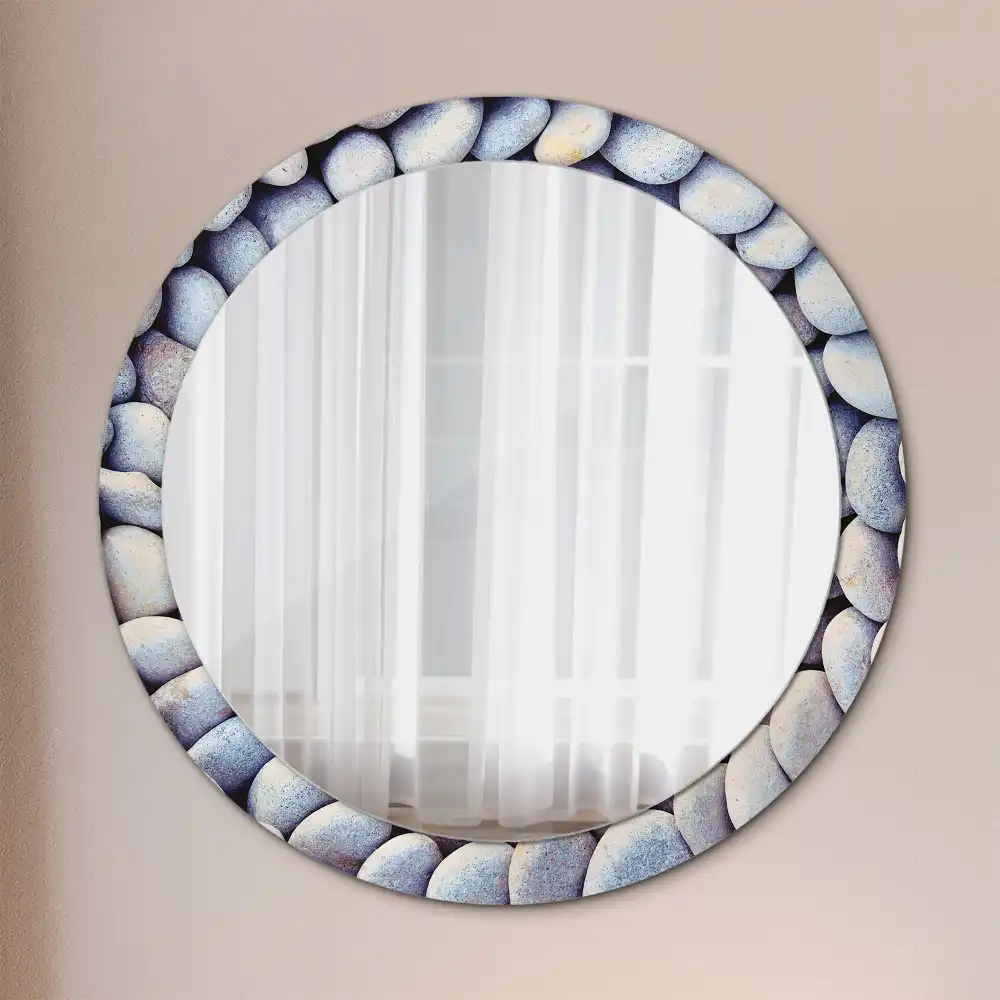 Round decorative mirror Sea stones circle